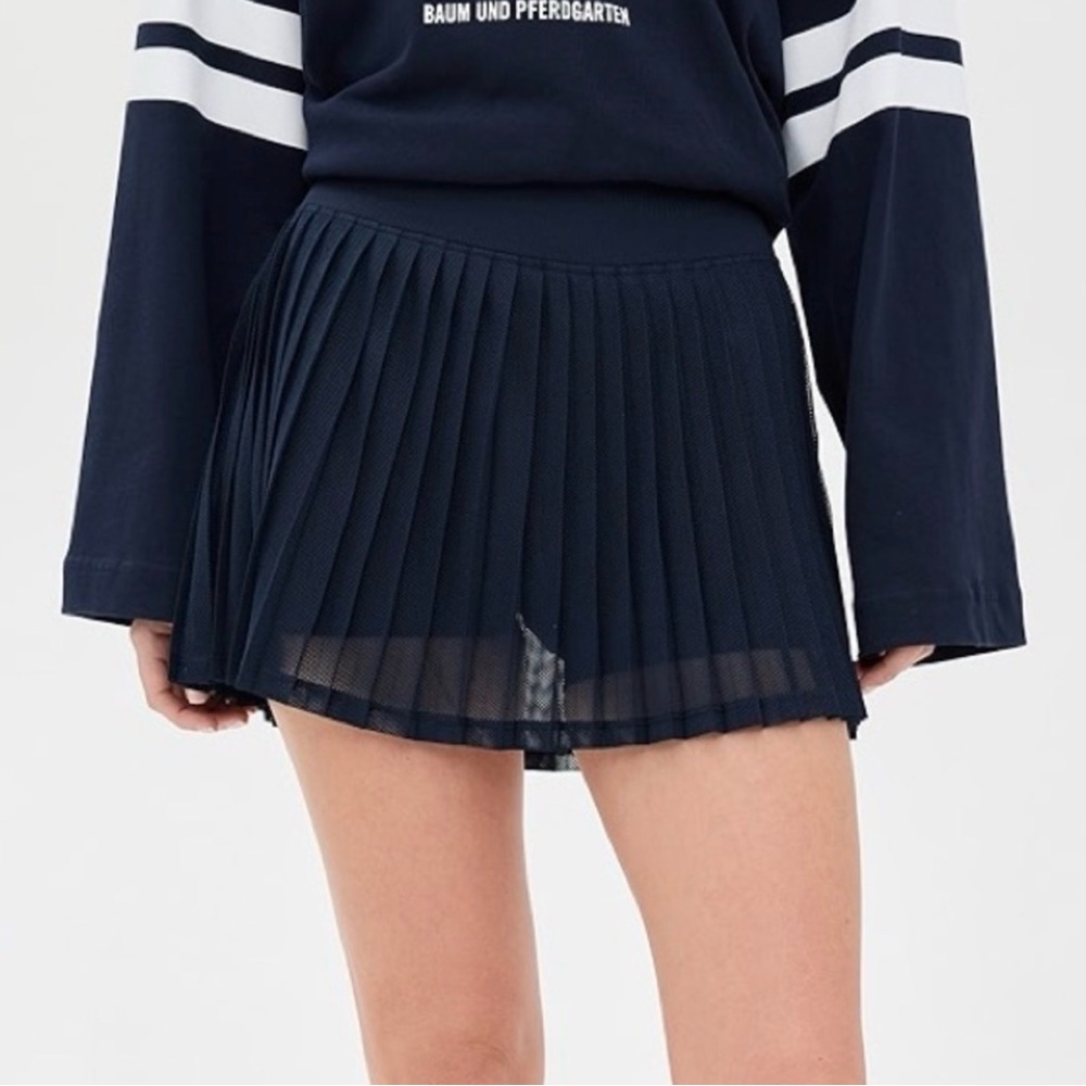 FP Movement by Free People Navy Pleated Skirt
